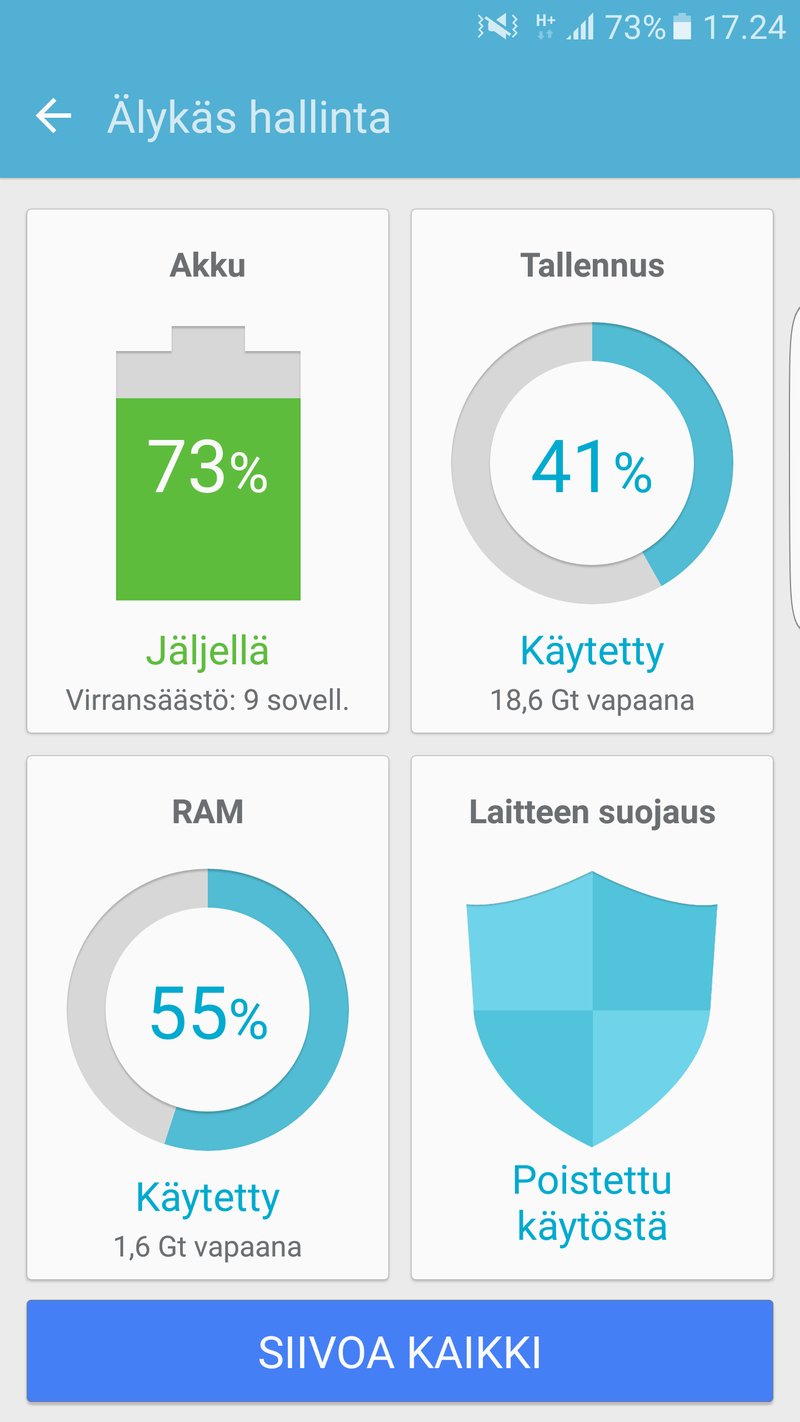 Samsung Galaxy S7 edge - asetukset
